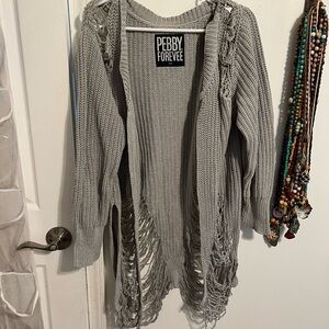 Pebby Forevee Gray Women's Cardigan